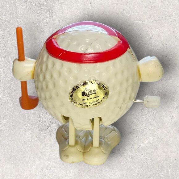 Russ Berrie Wind-Up Golf Ball Toy “Practice, Practice, Practice” Visor & Club - Picture 4 of 8